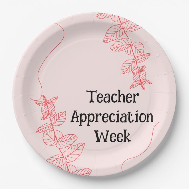 Teacher Appreciation Week  Paper Plate (Front)