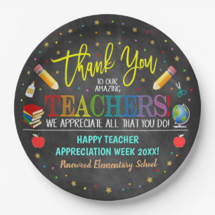 Teacher Appreciation Week Party Decor  Paper Plate