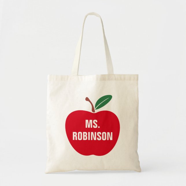 Teacher Appreciation Week (Personalise Name) Tote Bag (Front)
