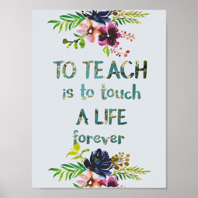 Teacher Appreciation Week Teacher Quote Typography Poster (Front)
