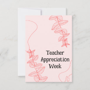 Teacher Appreciation Week Thank You Card