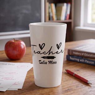 Teacher Apprecition Gift Cute Latte Mug