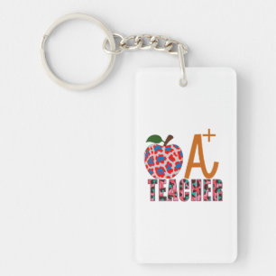 Teacher Art Apple A Plus Teacher Key Ring