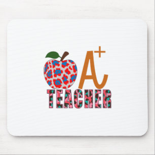 Teacher Art Apple A Plus Teacher Mouse Pad