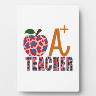 Teacher Art Apple A Plus Teacher Plaque