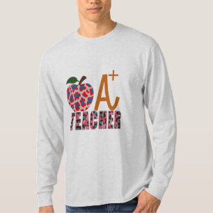 Teacher Art Apple A Plus Teacher T-Shirt