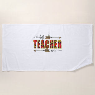 Teacher Art Best Teacher Evers Beach Towel