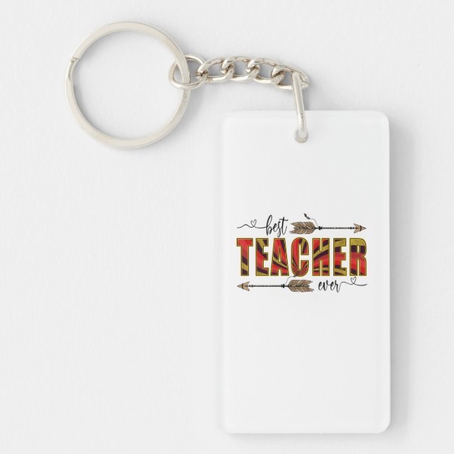 Teacher Art Best Teacher Evers Key Ring (Front)
