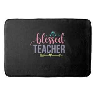 Teacher Art Blessed Teacher Bath Mat