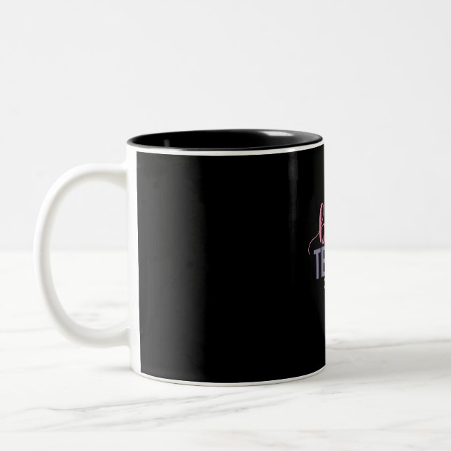 Teacher Art Blessed Teacher Two-Tone Coffee Mug (Left)