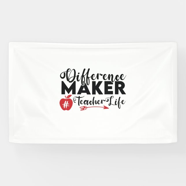 Teacher Art Difference Maker Teacher Life Banner (Horizontal)