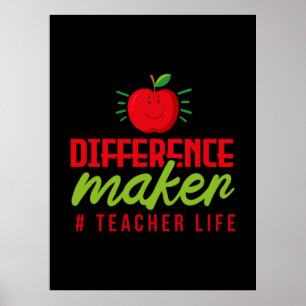 Teacher Art Difference Maker Teacher Life Poster