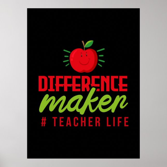 Teacher Art Difference Maker Teacher Life Poster (Front)