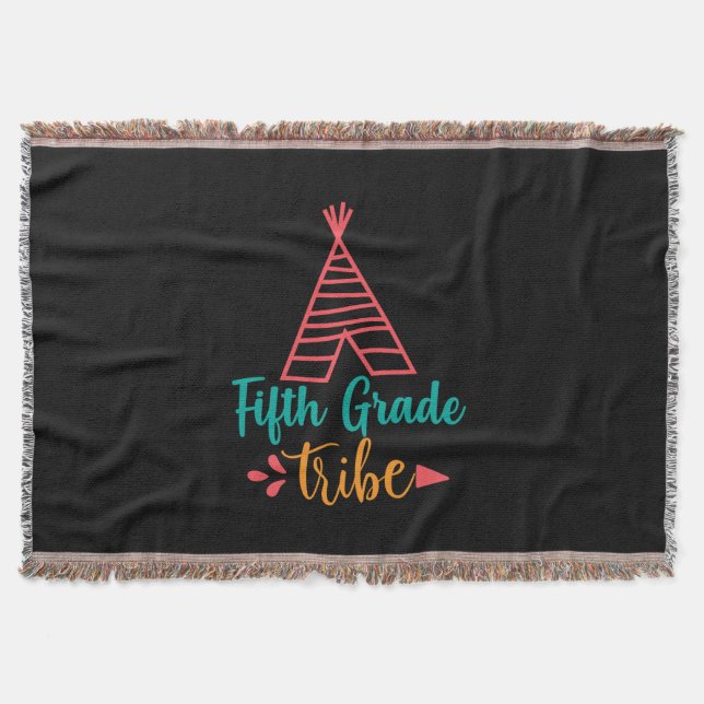 Teacher Art Fifth Grade Tribe Throw Blanket (Front)