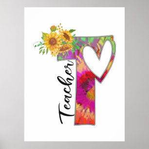 Teacher Art Flower Teacher Poster