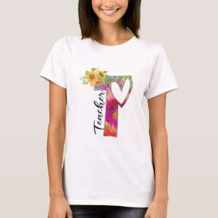 Teacher Art Flower Teacher T-Shirt