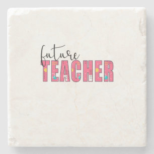 Teacher Art Future Teacher Stone Coaster