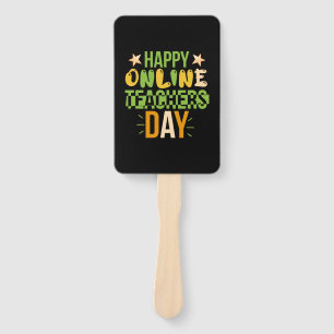 Teacher Art Happy Online Teacher Day Hand Fan