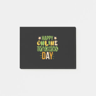 Teacher Art Happy Online Teacher Day Post-it Notes