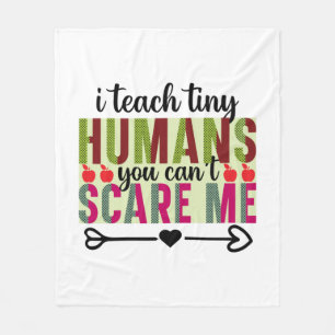 Teacher Art I Teach Tiny Humans Fleece Blanket