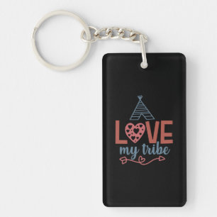 Teacher Art Love My Tribe Key Ring