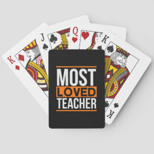 Teacher Art Most Loved Teacher Playing Cards