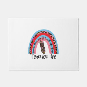 Teacher Art My Time Teacher Life Doormat