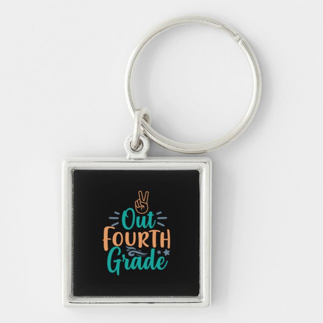 Teacher Art Out Fourth Grade Key Ring (Front)