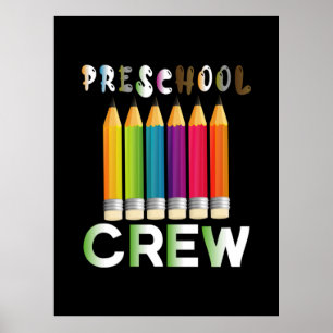 Teacher Art Preschool Crew Teacher Poster