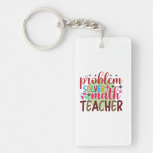 Teacher Art Problem Solver Math Teacher Key Ring