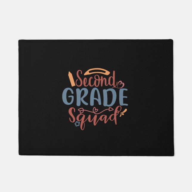 Teacher Art Second Grade Squad Doormat (Front)