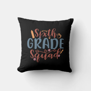 Teacher Art Sixth Grade Squad Cushion