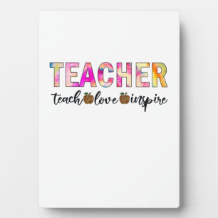 Teacher Art Teach Love Inspire Plaque