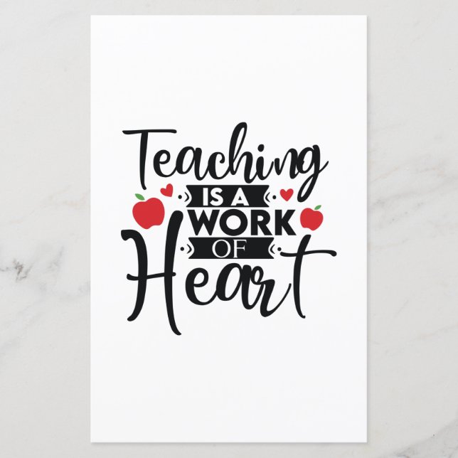 Teacher Art Teaching Is A Work Of Heart (Front)