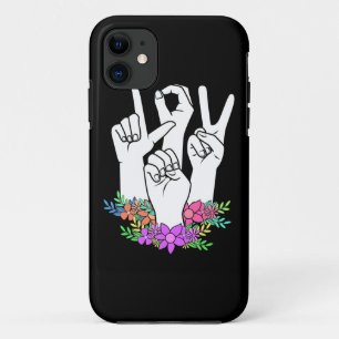 Teacher ASL Hand Sign iPhone 11 Case