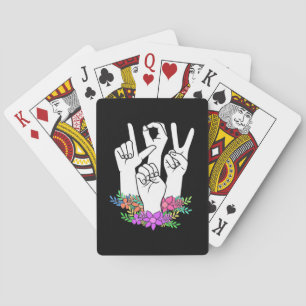 Teacher ASL Hand Sign Playing Cards
