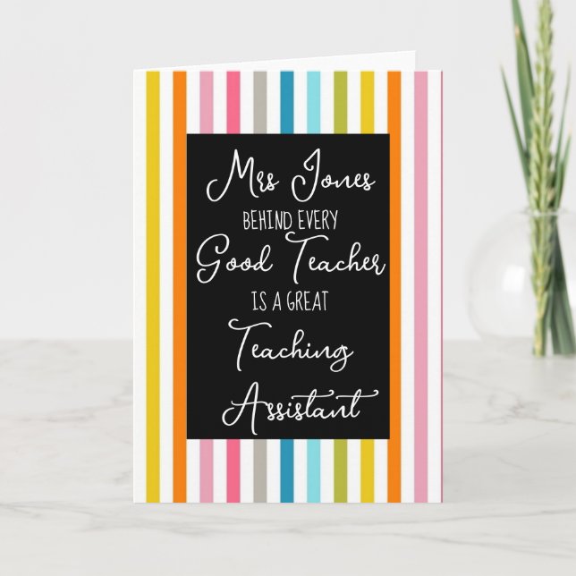 teacher assistant card (Front)
