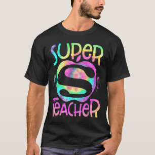 Teacher Back To School Apple Tie Dye Funny First D T-Shirt