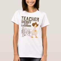 Teacher Back to school Cowboy Retro Goose  Funny