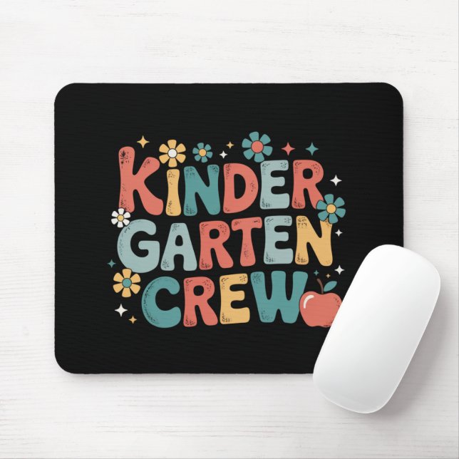 Teacher  Back to School Kindergarten Crew Mouse Pad (With Mouse)