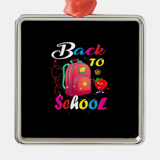Teacher Back To School Metal Ornament (Front)