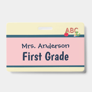 Teacher Badge for Two Classrooms Custom Badge ID Badge