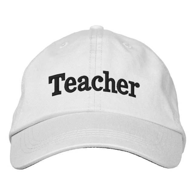 teacher baseball cap job title  (Front)