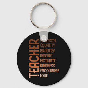 Teacher Black History Month Juneteenth Black Women Key Ring