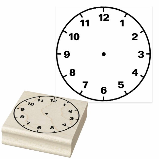 Teacher Blank Clock Face Teaching Aid Rubber Stamp (Creator Uploaded)