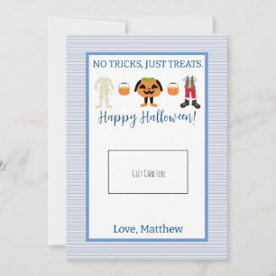 Teacher Blue Halloween Gift Card Holder