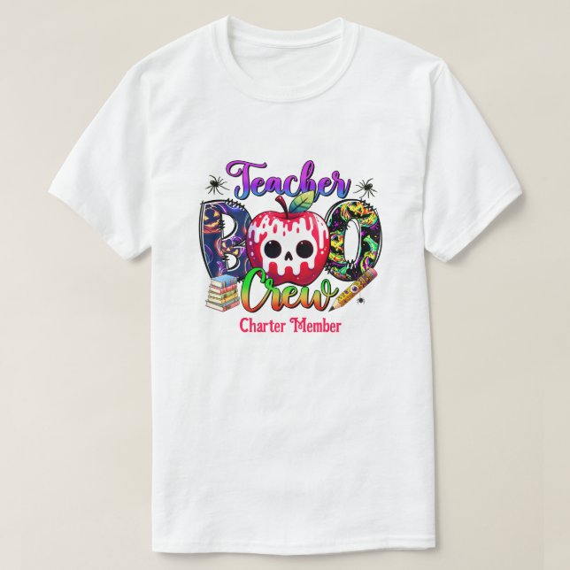 Teacher Boo Crew Halloween T-Shirt (Design Front)