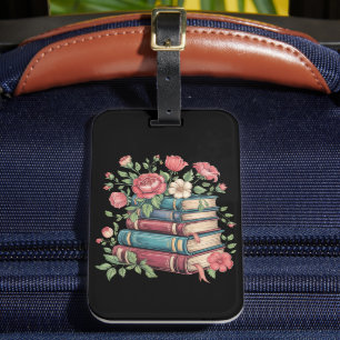 Teacher Book Lover Back to School Wildflowers Luggage Tag