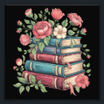 Teacher Book Lover Back to School Wildflowers Photo Print<br><div class="desc">Teacher Book Lover Back to School Wildflowers Vintage</div>