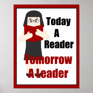 Teacher Book Lover Gal 2 Leader Poster